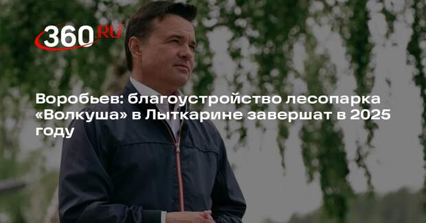 Воробьев: благоустройство лесопарка «Волкуша» в Лыткарине завершат в 2025 году