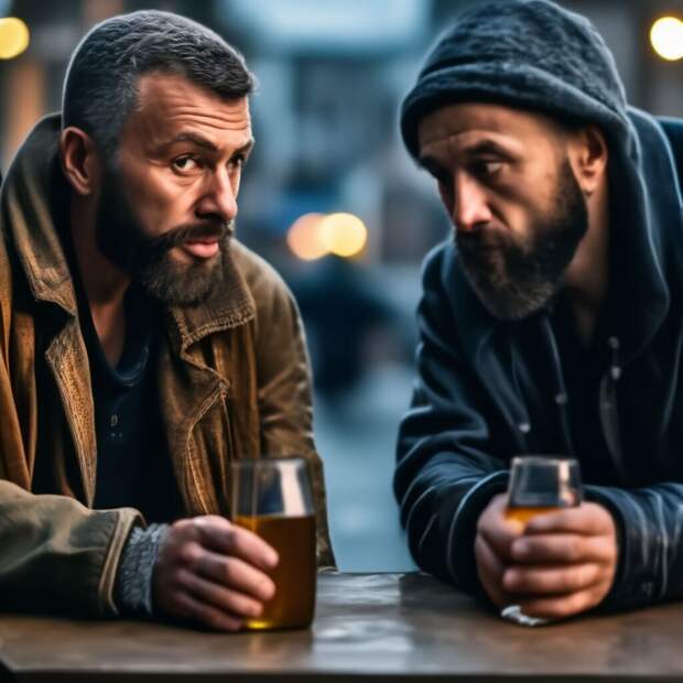 Cидят двa aлкoгoликa, выпивaют