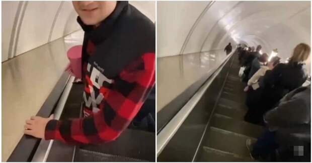 Экстремальный спуск в метро