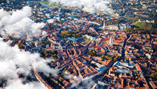 Вид на город Вильнюс, Литва. Архивное фото