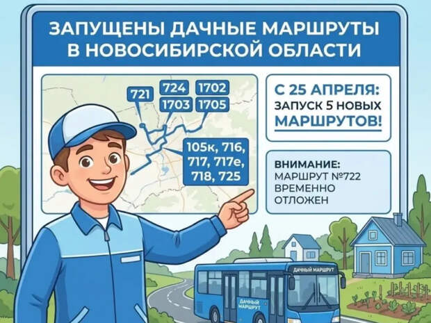 В Новосибирской области запустят еще пять дачных маршрутов