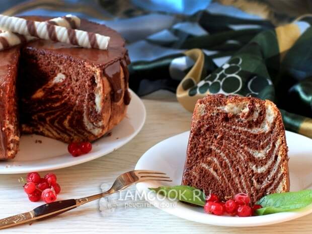 Бисквит «Зебра», рецепт с фото