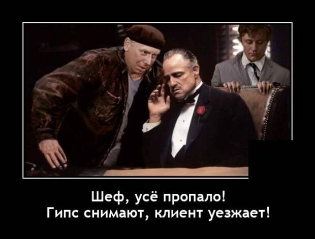 Демотиватор про гипс