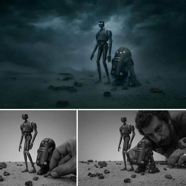 И креативный дизайнер, и фотограф: художник создает необычные композиции, которые выглядят как сцены фильма