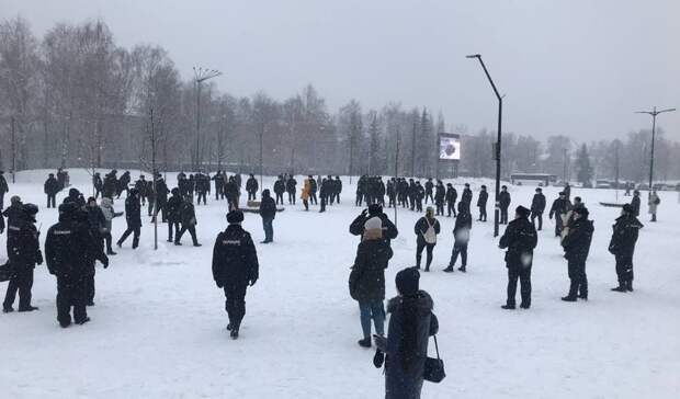 Одиночный пикет проходит на Центральной площади Ижевска