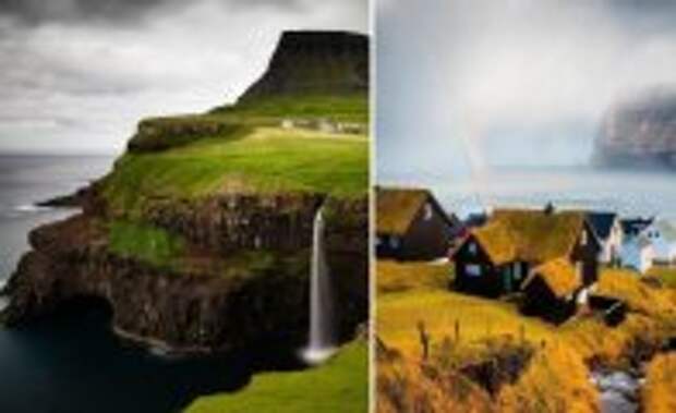 Вокруг света: 9 фактов о Фарерских островах, где на крышах домов растут лужайки, а дороги проходят прямо под водой