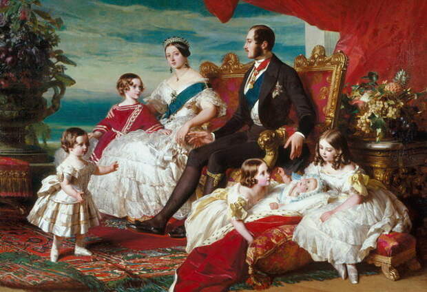 КОролева Виктория с семьей, худ. Ф. Винтерхальтер