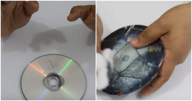 У вас есть ненужные CD-диски? Сделайте из них красивую и полезную вещь
