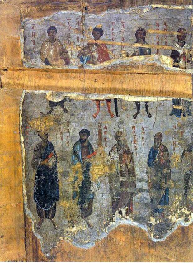 Фрагмент Менология. Византия, начало XIII века. 