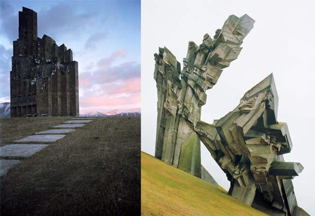 Памятник героям Баш-Апаранского сражения, Армения, и памятник жертвам немецких оккупантов в Каунасе, Литва