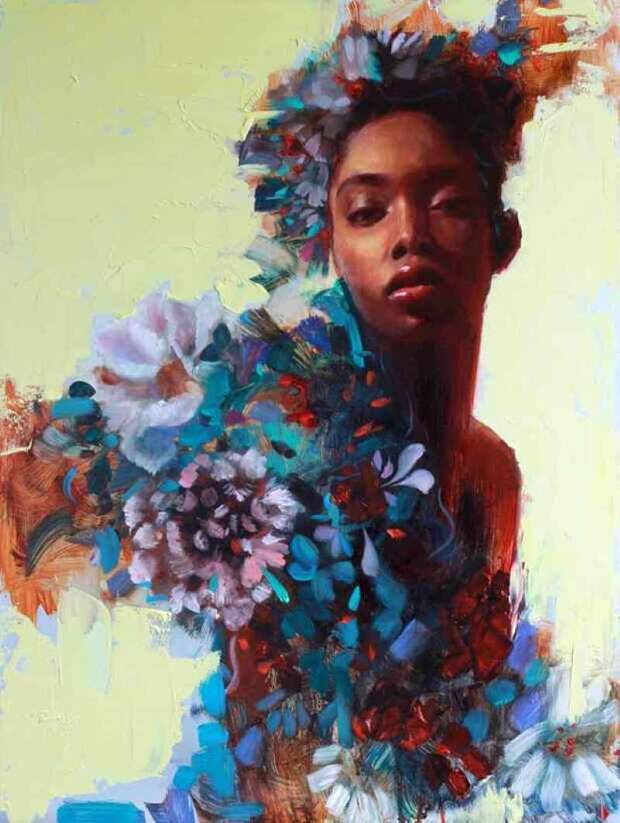 “Flora” (2020), oil on aluminum, 65 x 50 centimeters