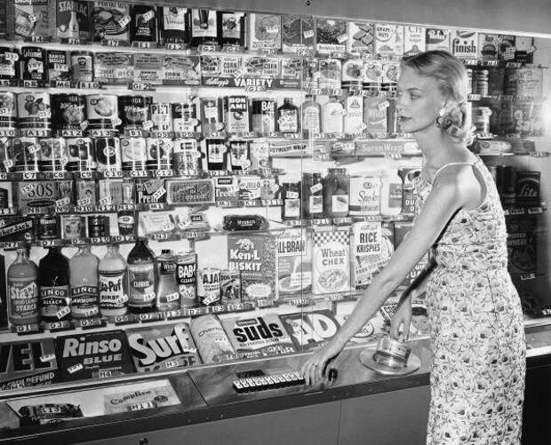 Bigpicture.ru 22 архивных фотографии, которые возможно вас удивятсупермаркет автомат, нью йорк, 1956 год