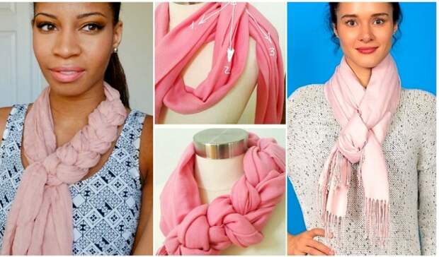 Стильные и разнообразные способы ношения шарфов и платков.