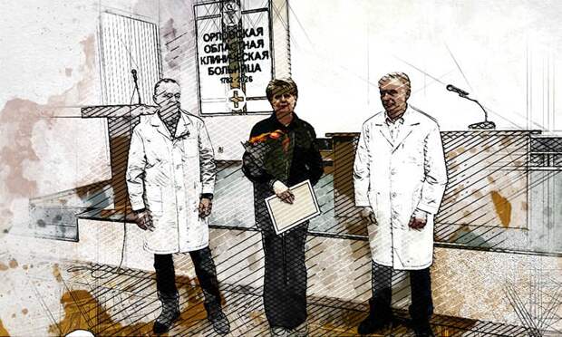 В орловской облбольнице проводили на отдых высококлассного врача Наталью Сафонову