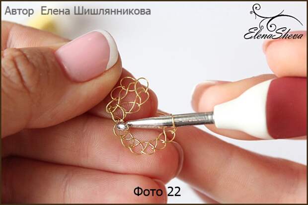 Вяжем из тонкой проволоки ажурные серьги «Мечты Одуванчика»