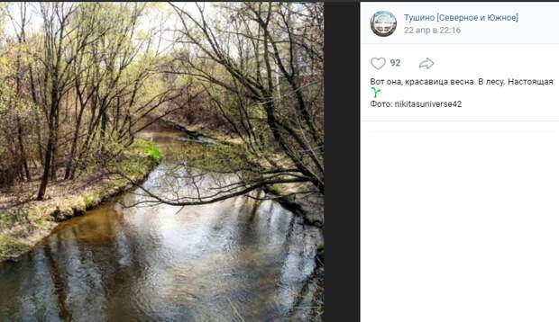 Фото дня: весенний пейзаж Сходненской поймы