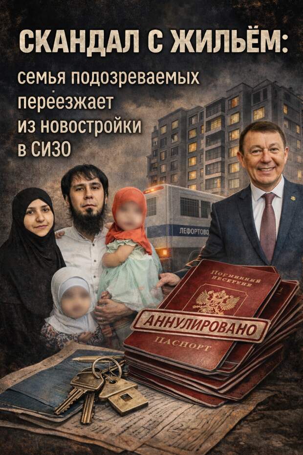 Семья «новых русских» таджиков, обманом получивших жилье, переместилась в СИЗО, и русские паспорта отобрали, и мэр уже сидит