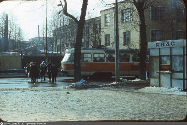 Авиамоторная улица, вид на ЦИАМ, 1985 - 1988 г. Фото Вадима Воробьева