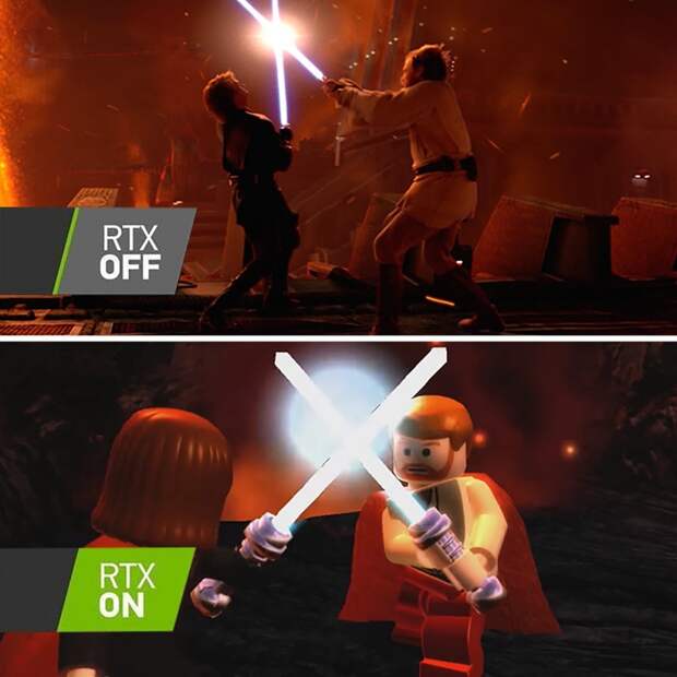 После анонса новых возможностей RTX интернет накрыла волна мемов о разнице в картинке