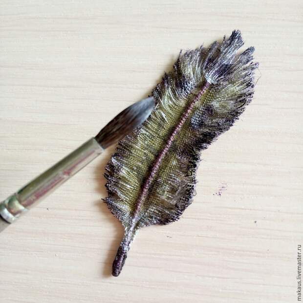 Текстильные перья (DIY)