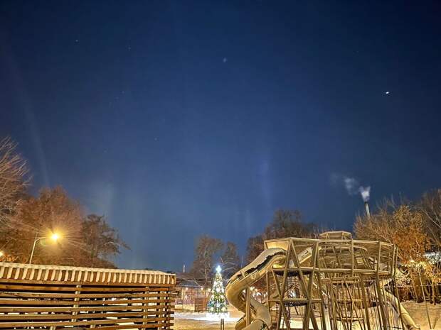 В небе над Рязанской областью засняли первые световые столбы в 2026 году