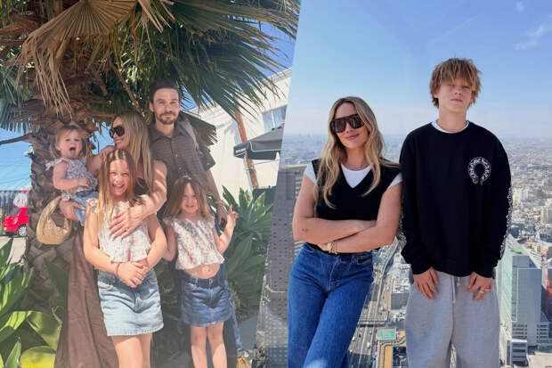 Актриса Хилари Дафф опубликовала фото с мужем и четырьмя детьми