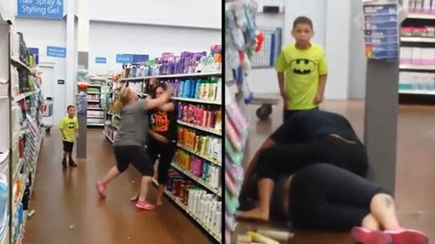 Эти люди просто пришли за покупками в американский супермаркет Walmart