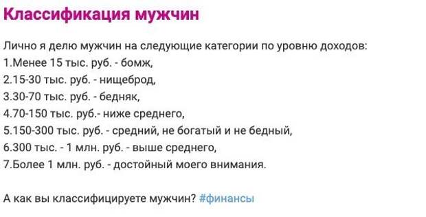 Классификация от содержанки Классификация от содержанки
