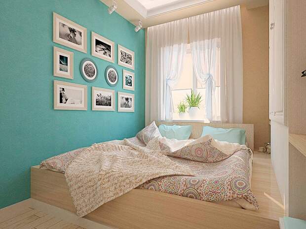 Акцентная стена будет красиво смотреться в любой комнате. / Фото: Dizainexpert.ru