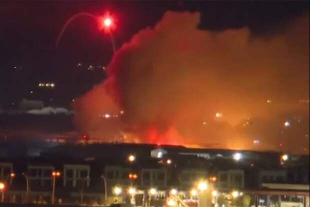 Иранский дрон разнес базу США в Эрбиле, эпичный взрыв попал на видео