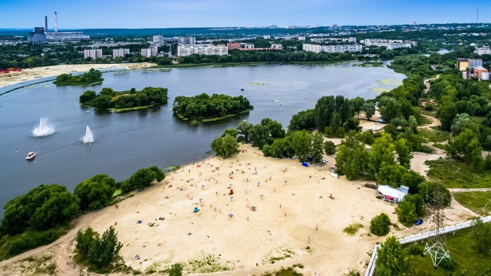 Свияга в Ульяновске. Там, на заднем плане в 4 километрах Волга/ © 1ul.ru