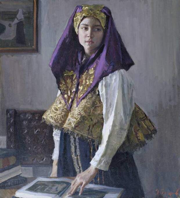 И. Глазунов, В Нижегородском костюме И. Глазунов, В Нижегородском костюме