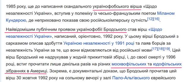Фрагмент из украинской Википедии 