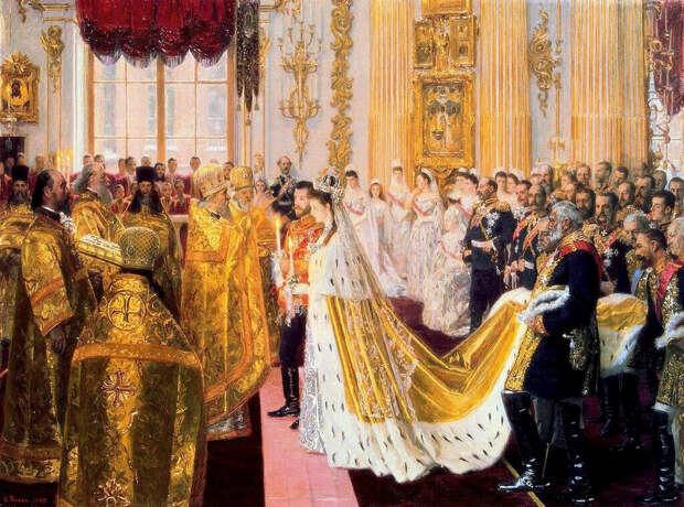 Венчание Николая II и великой княгини Александры Федоровны», художник Лауриц Туксен
