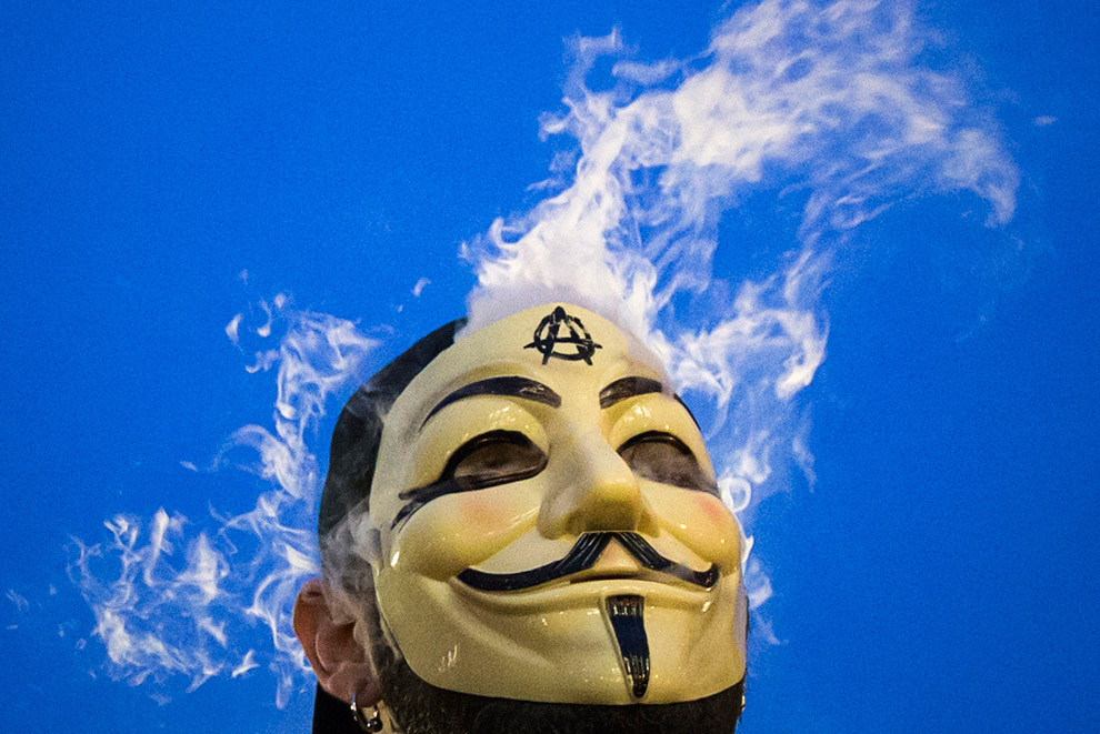 The mask popping up in protests around the world The mask popping up in protests around the world