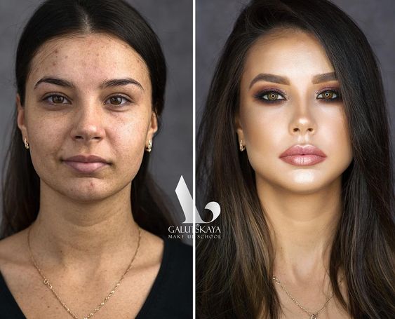 макияж до и после фото 7