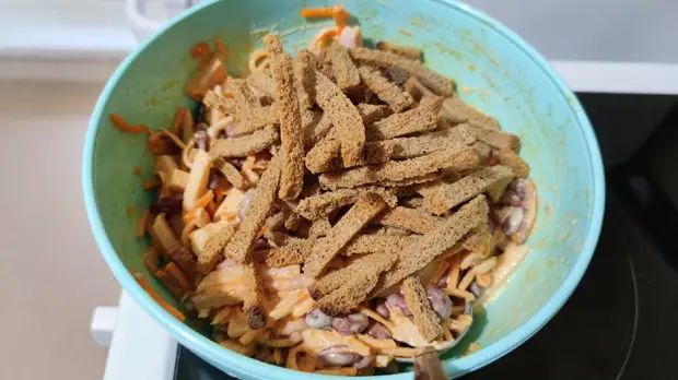 Рецепт за 5 минут, а съедаем за 1 вечер. Показываю простой и вкусный салат