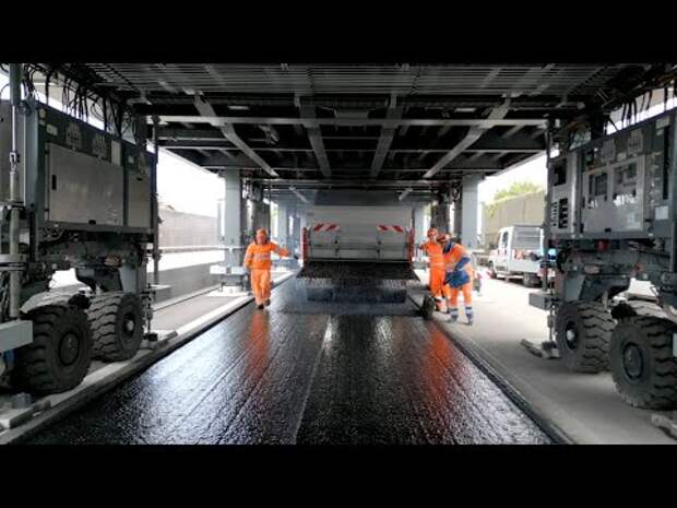 Инновационный передвижной мост, благодаря которому прокладывать дорогу можно без остановки транспортного движения