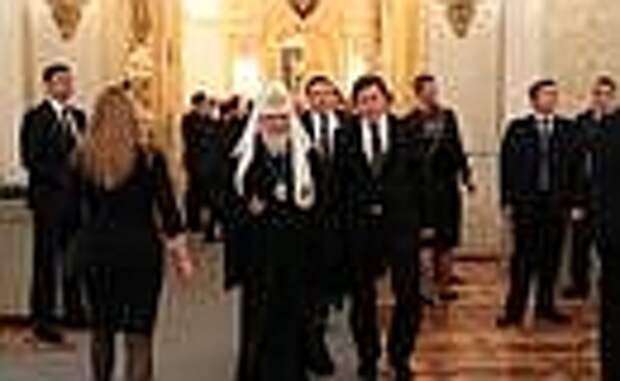 Патриарх Московский и всея Руси Кирилл перед оглашением Послания Президента Федеральному Собранию.