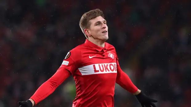 Соболев оформил дубль в первом тайме матча «Спартак» — «Наполи»