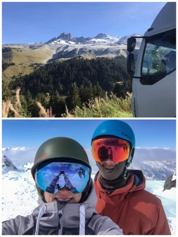 Ребята уже провели зиму в своем доме на колесах в Альпах. 