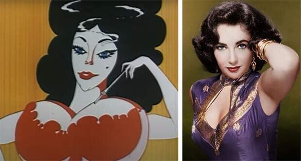 Брижит Бардо, Софи Лорен, Элизабет Тейлор в советском мультфильме