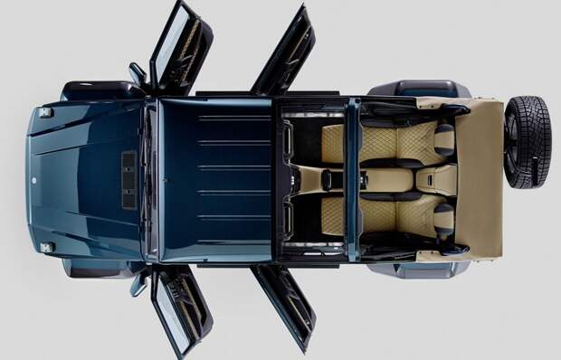 Вид сверху Mercedes-Maybach G650 Landaulet.