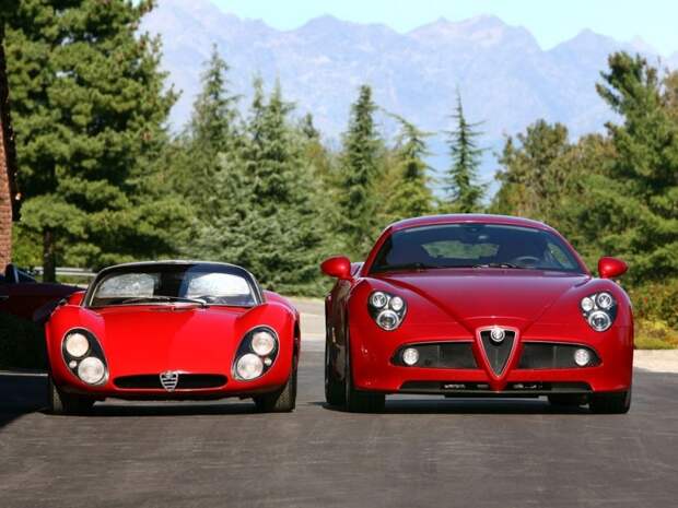 Alfa Romeo 33/8C авто, эволюция размеров кузова