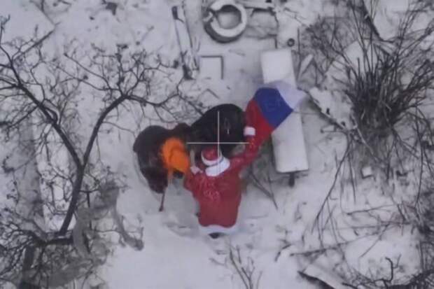 Дед Мороз поднял российский флаг в Димитрове