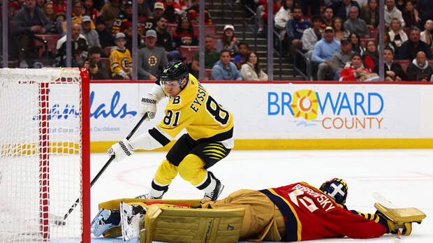 «Флорида» по буллитам одержала победу над «Бостоном» в НХЛ, у Бобровского 25 сейвов