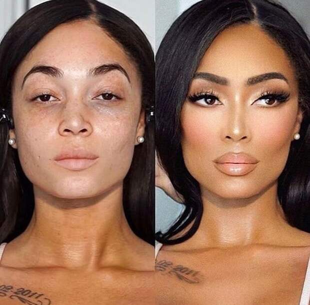 макияж до и после фото 10