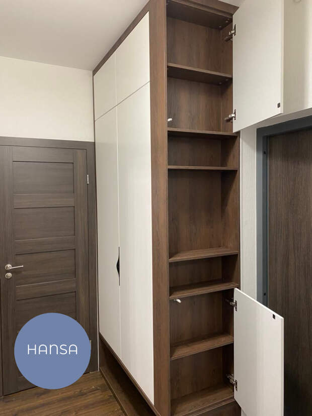 Распашной шкаф по размерам от производителя, компании Hansa Mebel
