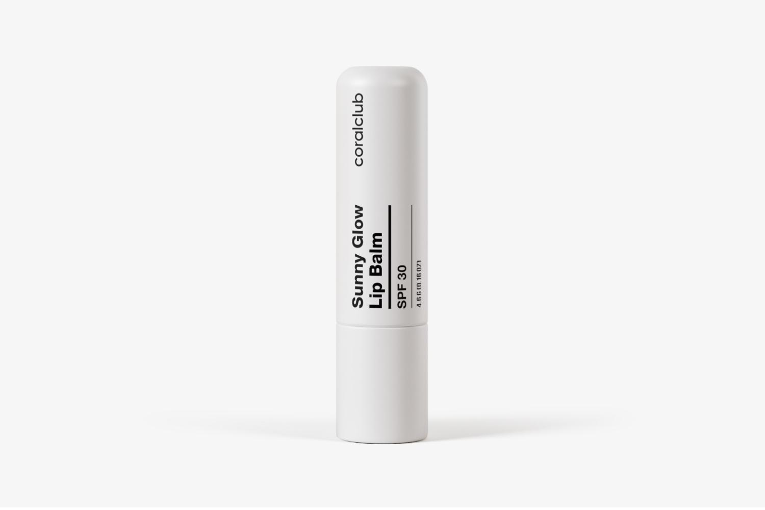 Питательный бальзам для губ Sunny Glow Lip Balm с защитой от солнца, Coral Club