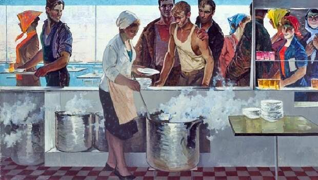 В рабочей столовой. (1963 год). Автор: Май Данцинг. В рабочей столовой. (1963 год). Автор: Май Данцинг.
